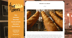 Desktop Screenshot of fiveloavesbakery.com