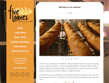 Tablet Screenshot of fiveloavesbakery.com